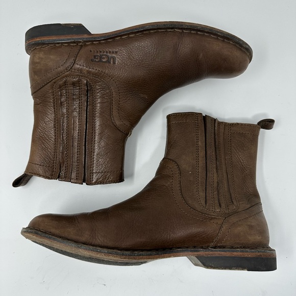 UGG Leather Chelsea 5633 Brushed Brown Pull on Boots Men\'s Sz 9 main image 9